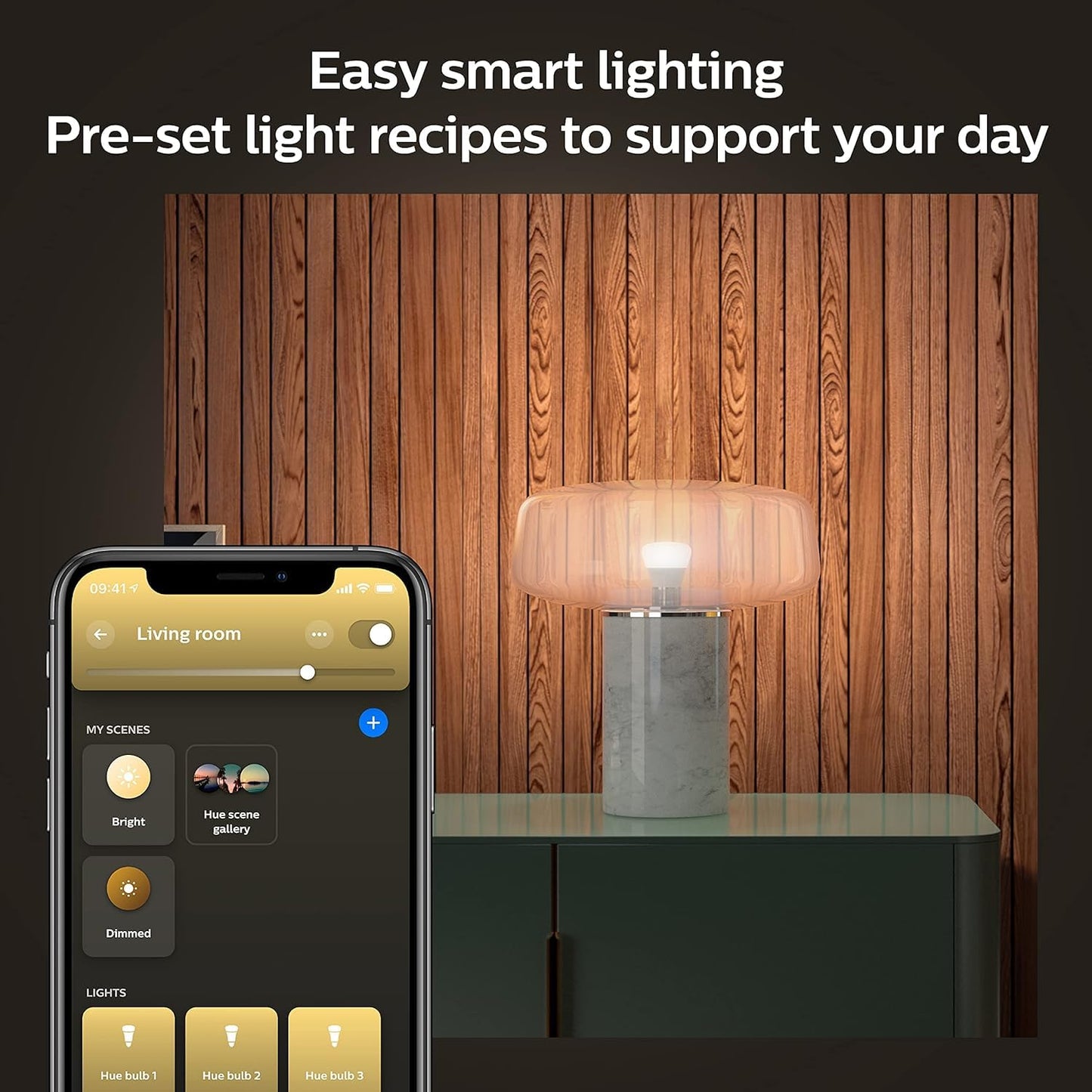 Philips Hue Smart 75W A19 LED Bulb - Soft Warm White Light - 1 Pack - 1100LM - E26 - Indoor - Control with Hue App - Works with Alexa, Google