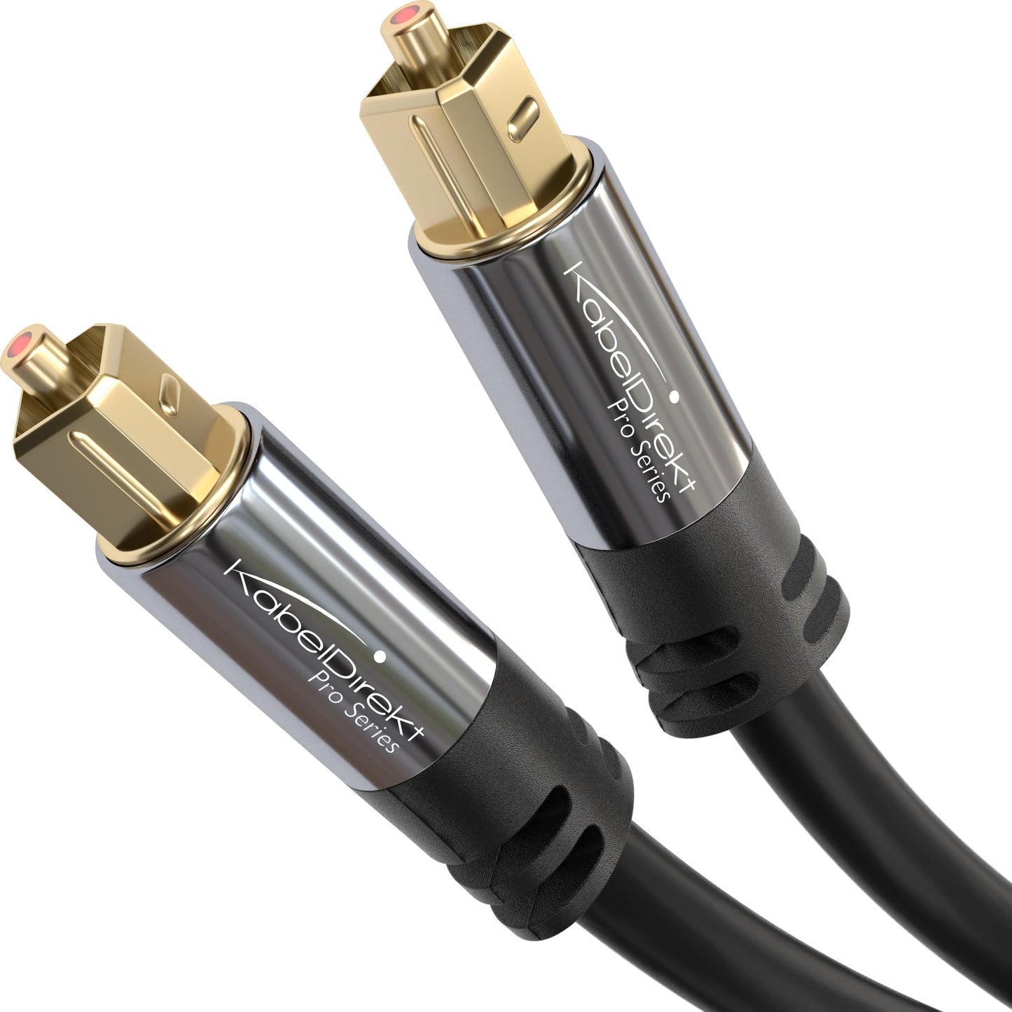 KabelDirekt TOSLINK - Optical Audio Cable - 6ft - Fiber Optic Cord, S/PDIF Digital Audio Optical Cable for Soundbar, Stereo Systems, Home Cinema, Xbox
