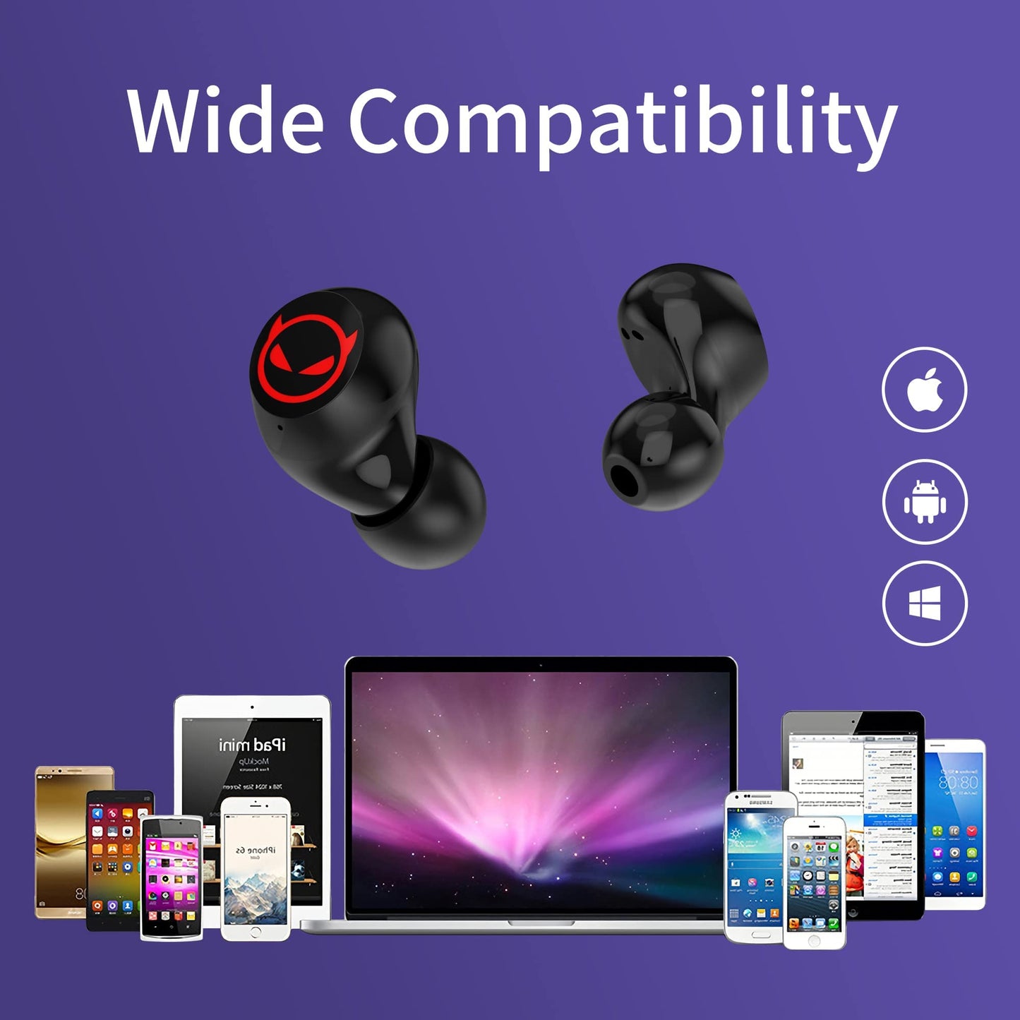 AMAFACE Tiny Bluetooth Earbuds,Kids Wireless Ear Bud with Cute Charging Case, Waterproof Stereo Wireless Earphone with Micphone for Workout Sport,Kids