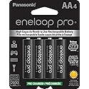 Panasonic BK-3HCCA4BA eneloop pro AA High-Capacity Ni-MH Pre-Charged Rechargeable Batteries, 4-Battery Pack