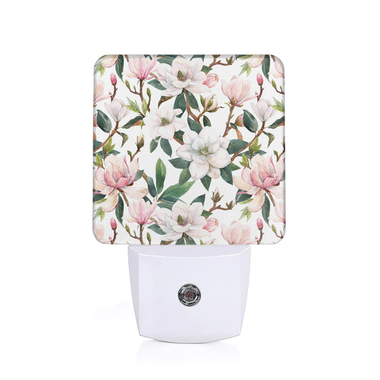 ZTHLL Summer Flower Night Light, Pink Nightlight Plug into Wall with Dusk to Dawn Sensor, LED Lamp Energy Saving Lights for Women Girls,Lamp