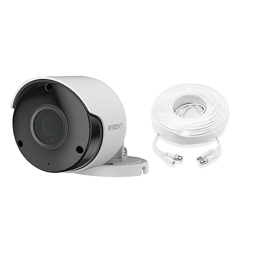 Wisenet SDC-89445BF 5MP CCTV Surveillance Weatherproof Bullet Security Camera 82ft IR Distance Plastic Housing 3.6mm Lens 104° Wide Angle