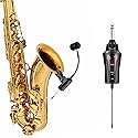 ACEMIC UHF Wireless Saxophone Microphone System Wireless Transmitter and Receiver Clip-on Instrument Microphones & Systems Mic for Trumpet, Sax