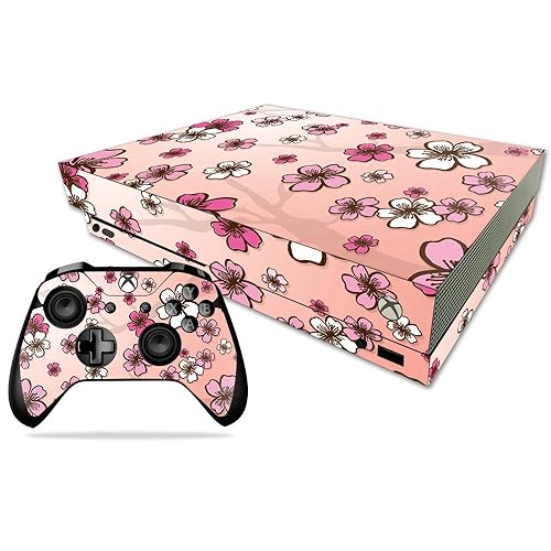 MightySkins Skin Compatible with Microsoft Xbox One X - Cherry Blossom | Protective, Durable, and Unique Vinyl Decal wrap Cover | Easy to Apply