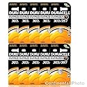 20 Duracell 357 303 A76 PX76 SR44W/SW LR44 AG13 Silver Oxide Battery