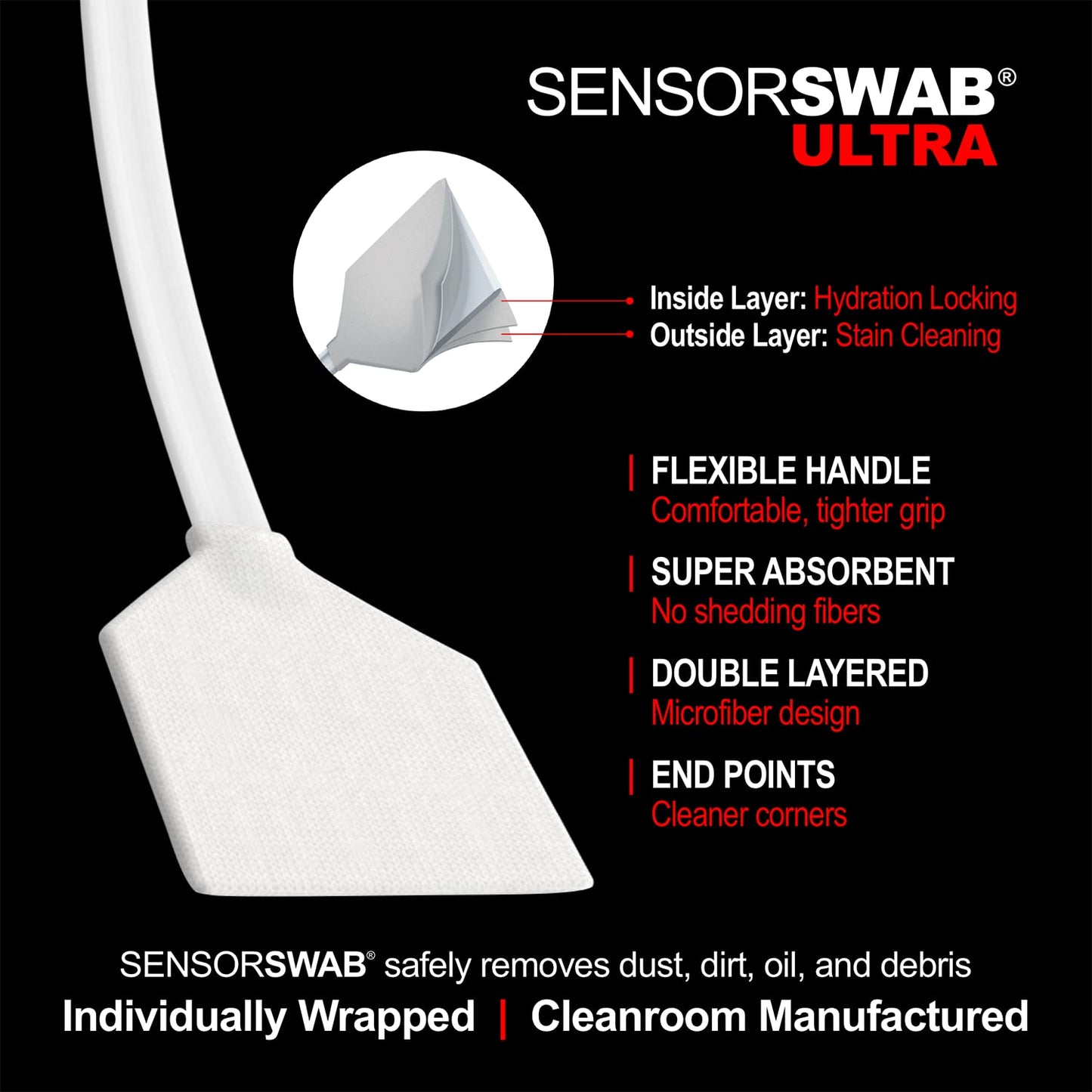 Senor Cleaning Kit - 17mm Sensor Swab (12 Swabs) for Cleaning APS-C Sensors and Eclipse Sensor Cleaning Application with Dropper Tip (59ml) 2oz
