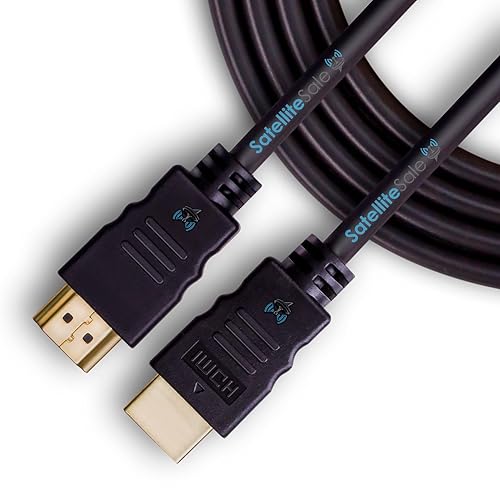 SatelliteSale Digital High-Speed 2.0 HDMI Cable 4K/60Hz 18Gbps PVC 2160p Black Cord Universal Wire 12 feet