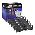 SPEEDYINKS Compatible Ribbon Cartridge Replacement for Epson S015337 (Black, 6-Multipack) Compatible with the Following Epson Printer Model LQ-590