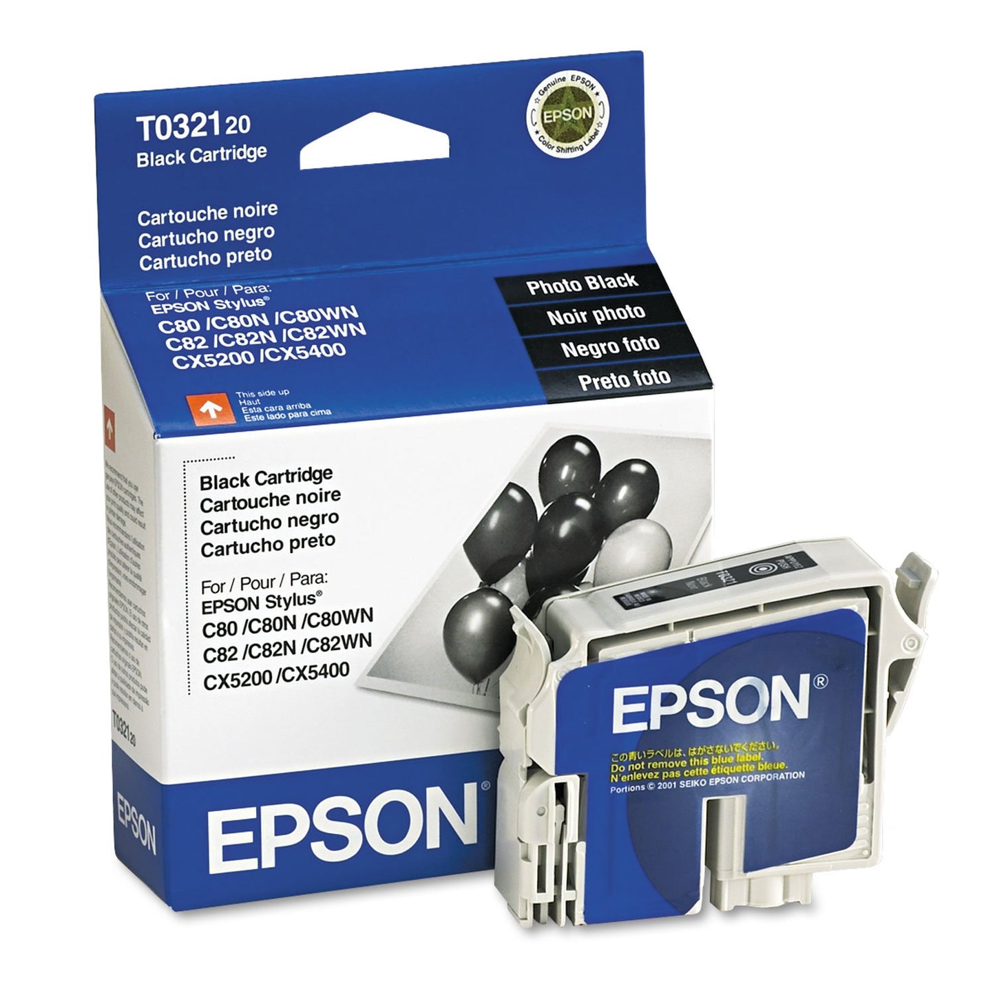 Epson T032120 Black Inkjet Cartridge for Epson Stylus C80
