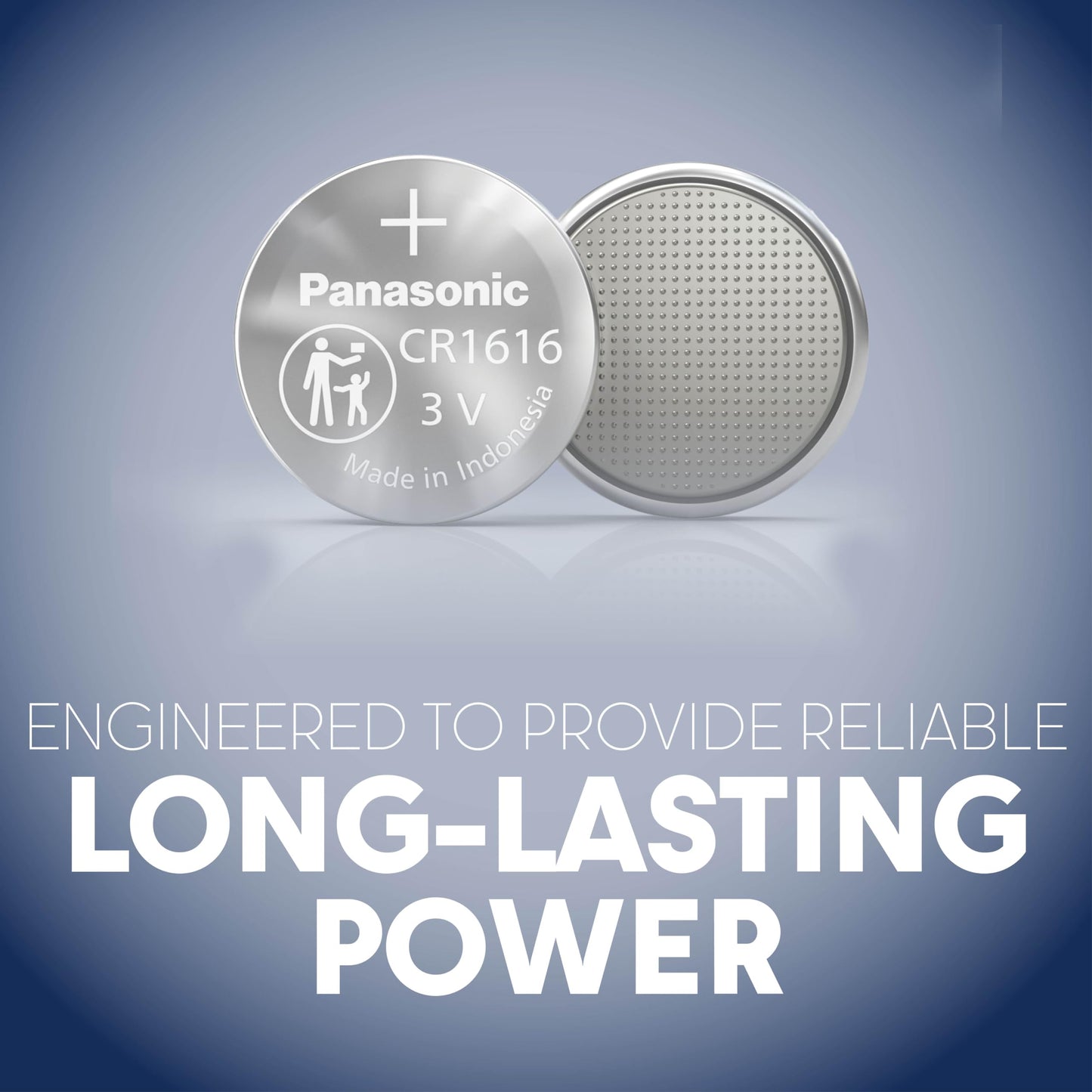 Panasonic CR1616 3.0 Volt Long Lasting Lithium Coin Cell Batteries in Child Resistant, Standards Based Packaging, 2-Battery Pack