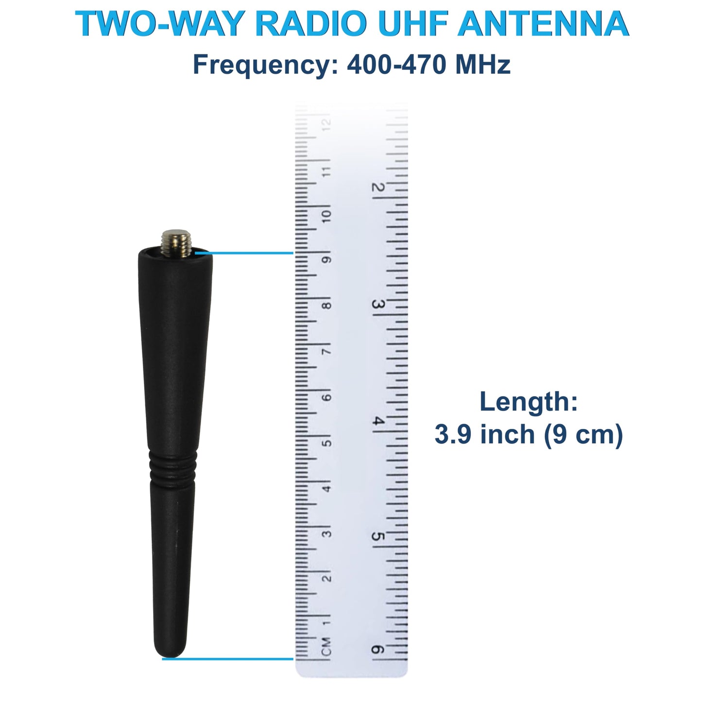 HQRP UHF Antenna Compatible with Motorola GP3688, GP380, GP388, GP640, GP68, GP680, GP88, GP88S, HT10