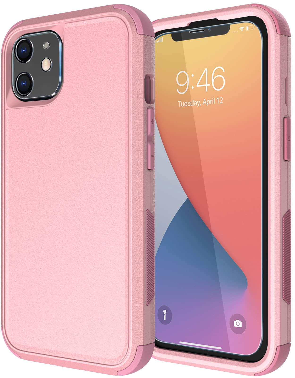 Diverbox for iPhone 11 Case [Shockproof] [Dropproof] [Tempered Glass Screen Protector],Heavy Duty Protection Phone Case Cover for Apple iPhone 11