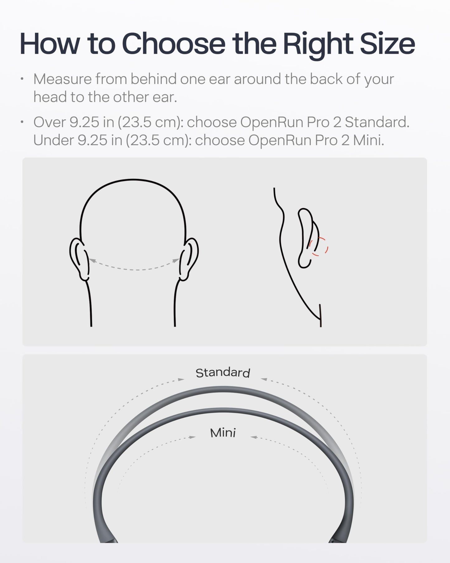 SHOKZ OpenRun Pro 2 Bone Conduction Bluetooth Sport Headphones, Silver