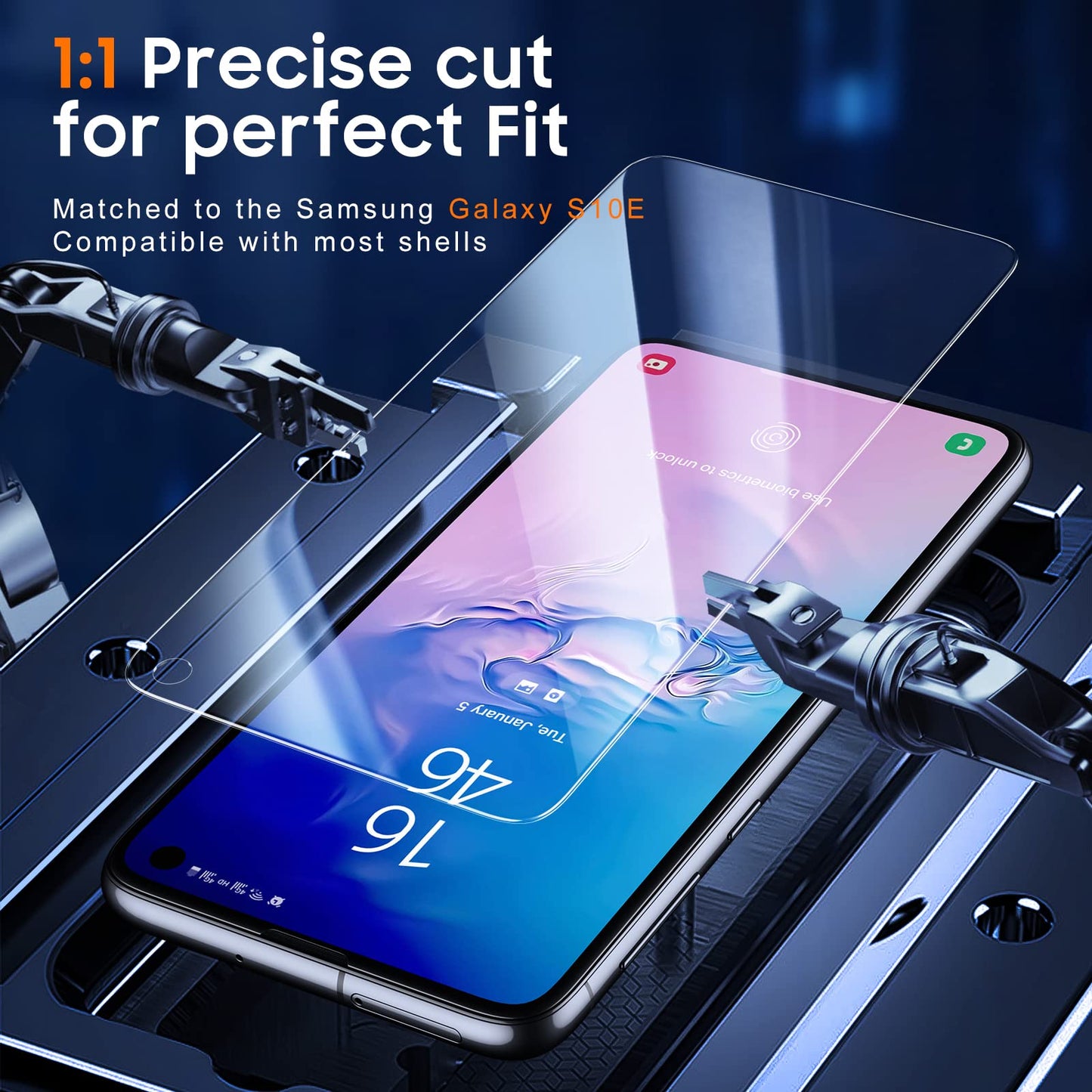 UniqueMe [3 Pack for Samsung Galaxy A51 Screen Protector, 9H Galaxy A51 Screen Protector Tempered Glass Screen Cover [Case Friendly][Alignment Frame