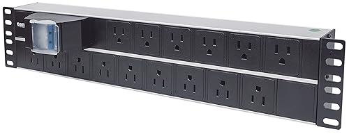 Intellinet 19" 2U Rackmount 15-Way Power Strip - US Type