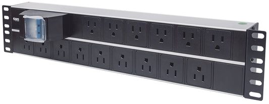 Intellinet 19" 2U Rackmount 15-Way Power Strip - US Type