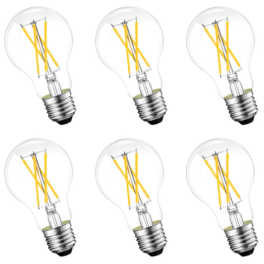 GvvooHome Stepless Dimmable A19 E26 LED Edison Bulbs, 60 Watt Equivalent
