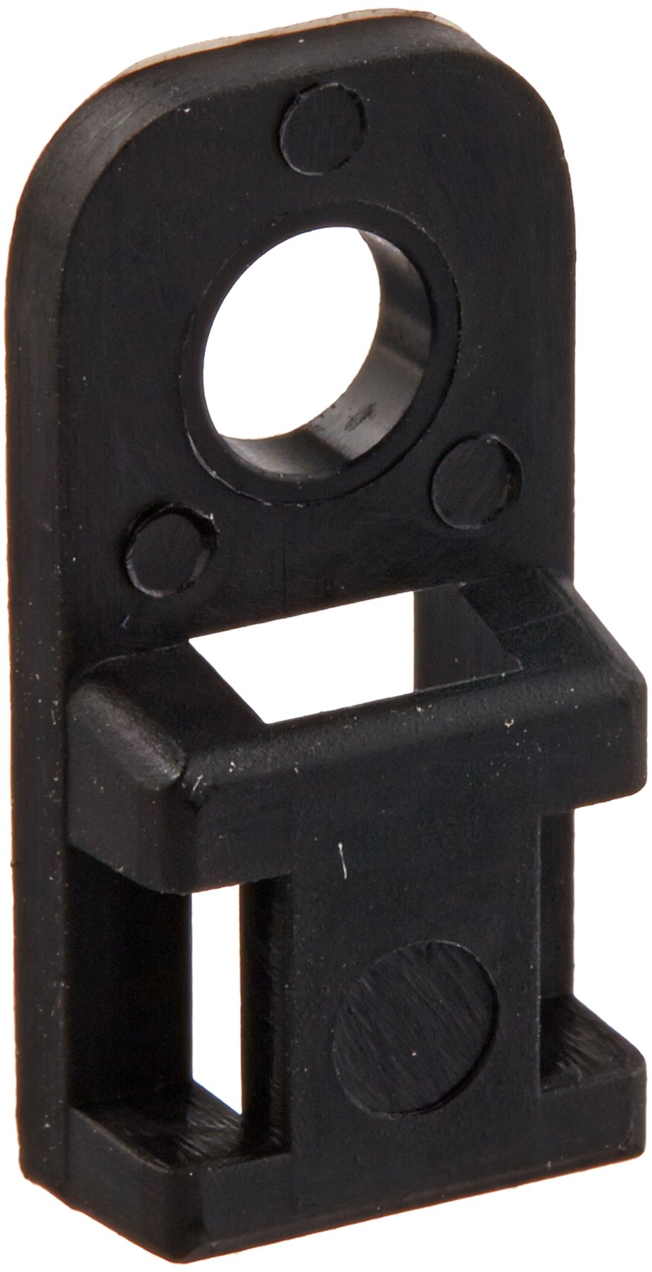 Hellermann Tyton CTAM10C2 Cable Tie Anchor Mount, 0.17" Hole Diameter, 0.2" Max Tie Width, PA66, Black (Pack of 100)