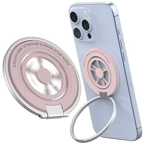 Magnetic Phone Ring Holder for MagSafe, Lucky Wheel Fidget Spinner Phone Grip, Dual Sided Magnets Phone Stand for iPhone/Mag Case, Morandi Aesthetic