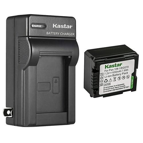 Kastar 1-Pack Battery and AC Wall Charger Replacement for Panasonic VW-VBG070 Battery, Panasonic SDR-H60, SDR-H60S, SDR-H60P, SDR-H68GK, SDR-H79