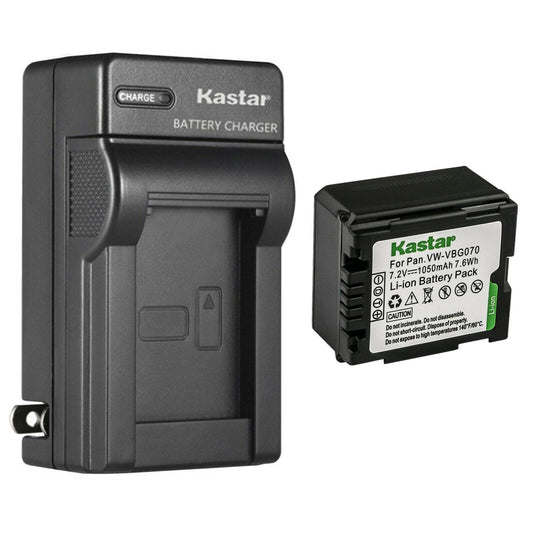 Kastar 1-Pack Battery and AC Wall Charger Replacement for Panasonic VW-VBG070, VW-VBG070A, VW-VBG070-K, VW-VBG070PPK, VW-VBG130, VW-VBG130-K