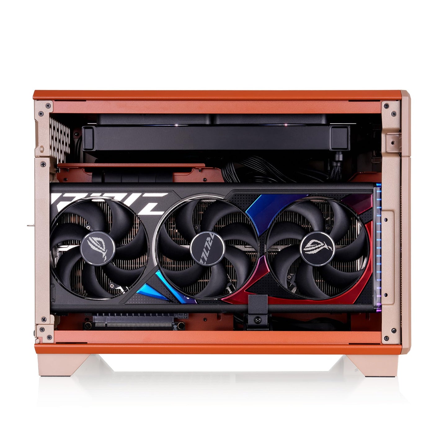 Thermaltake TR100 SFF Chassis; mITX Support; 18.9 Liters; PCIe 4.0 Riser Cable Included; 360mm GPU Clearance; 280mm Radiator Support; Removable PCIe