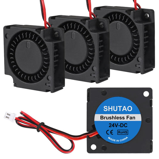 4PCS 30mm Blower Fan 3010 24V 3D Printer Cooling Fan 30mm x 10mm Bearing Turbo Cooling Fan with 2 Pin Terminal