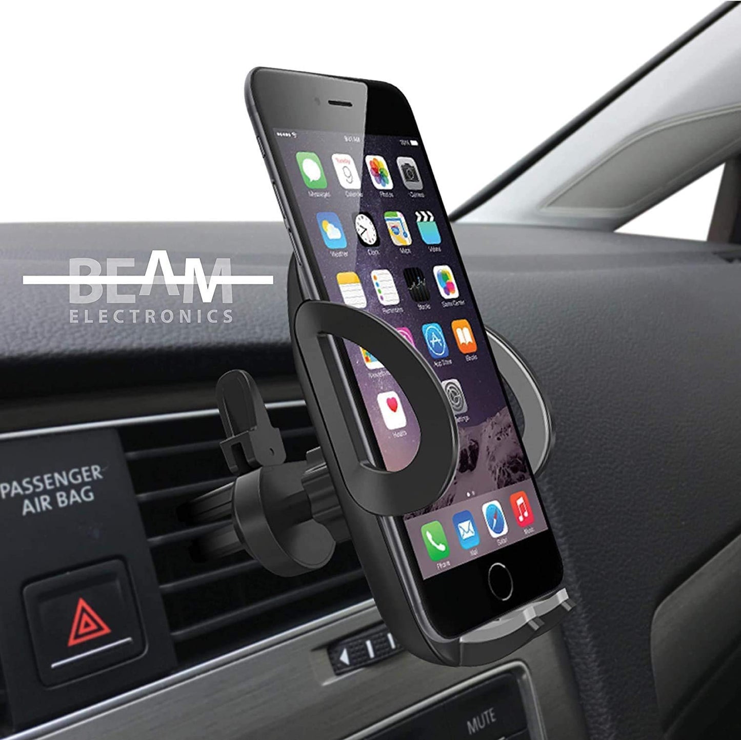 Beam Electronics Car Phone Holder Mount, Phone Car Air Vent Mount Holder Cradle Compatible for iPhone 12 11 Pro Max XS XS XR X 8+ 7+ SE 6s 6+ 5s 4