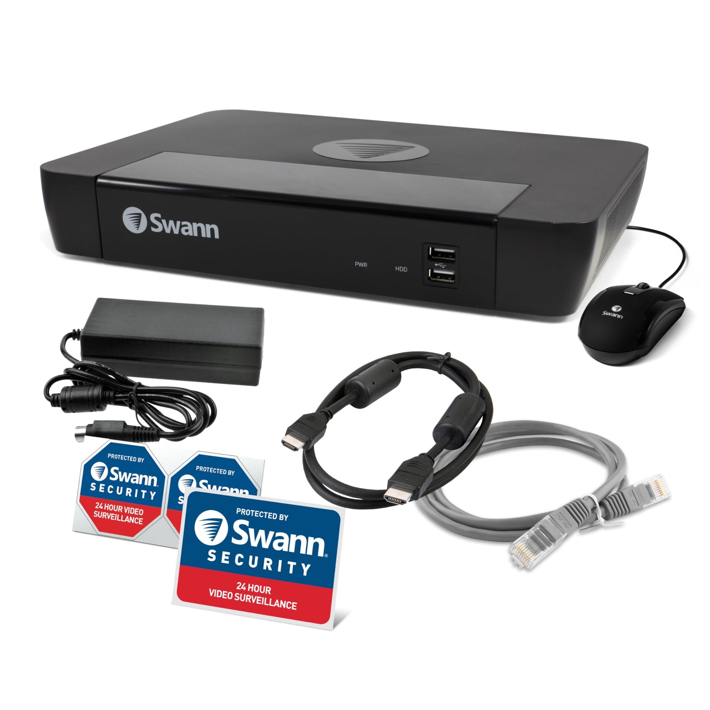 Swann 4K 8Channel Security Camera System NVR Recorder: nvr-8580 Security PoE NVR Box with 2TB HDD,24/7 Continuous Recording,Work with Swann IP