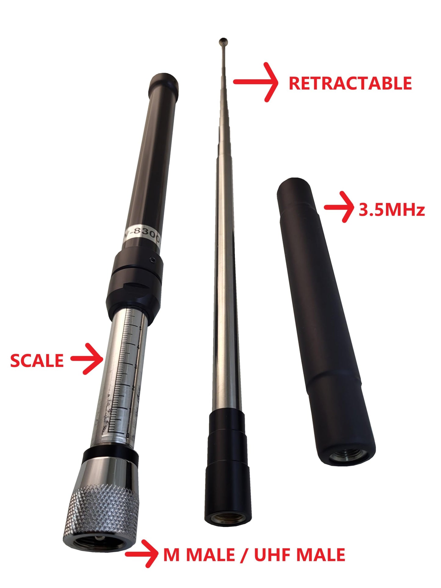 ANTEENNA TW-8300 (7350) Car Ham Antenna CB HF 3.5MHz 7-30MHz/50MHz Mobile Radio Antenna Telescopic Portable