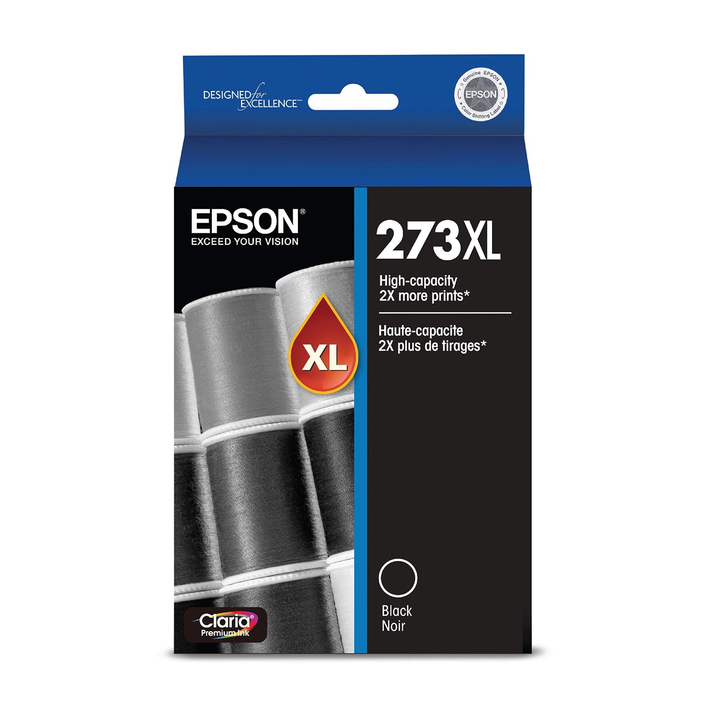 EPSON 273 Claria Ink High Capacity (T273XL020-S) Works with Expression Premium XP-520, 600, 610, 620, 800, 810, 820