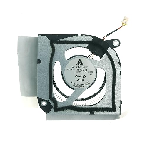 Replacement Part CPU AeroBlade 3D Cooling Fan for Acer Predator Helios 300 PH317-55 NS8CC18-20L14 DC28000W5D0 DC12V 1.00A Metal Blades