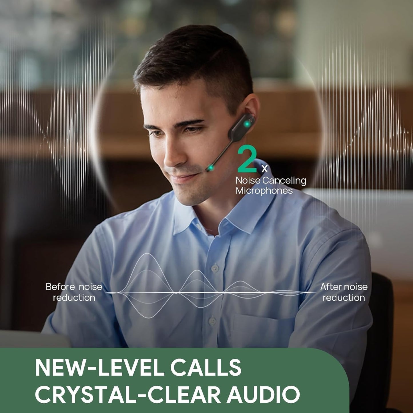 Yealink DECT Wireless Headset WH63 E2 UC, Zoom Teams Certified,Single Ear (Mono) Convertible Headset,Connects to Desk Phone&Computer,Noise Canceling
