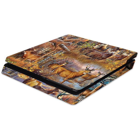 MightySkins Skin Compatible with Sony PS4 Slim Console - Deer Pattern | Protective, Durable, and Unique Vinyl Decal wrap Cover | Easy to Apply