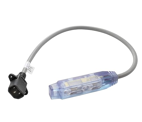AC WORKS [C14B515-018 IEC C14/ Sheet E IT Plug to Bar Style Household Power Strip Tri-Outlet