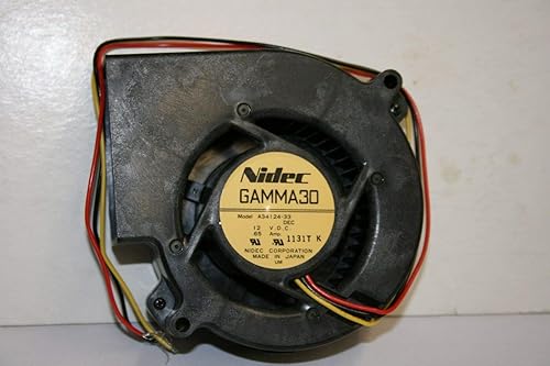 NIDEC Gamma30 97mmx33mm Blower Fan 12VDC 3 Bare Wires A34124-33 Made in Japan