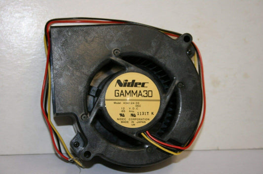NIDEC Gamma30 97mmx33mm Blower Fan 12VDC 3 Bare Wires A34124-33 Made in Japan