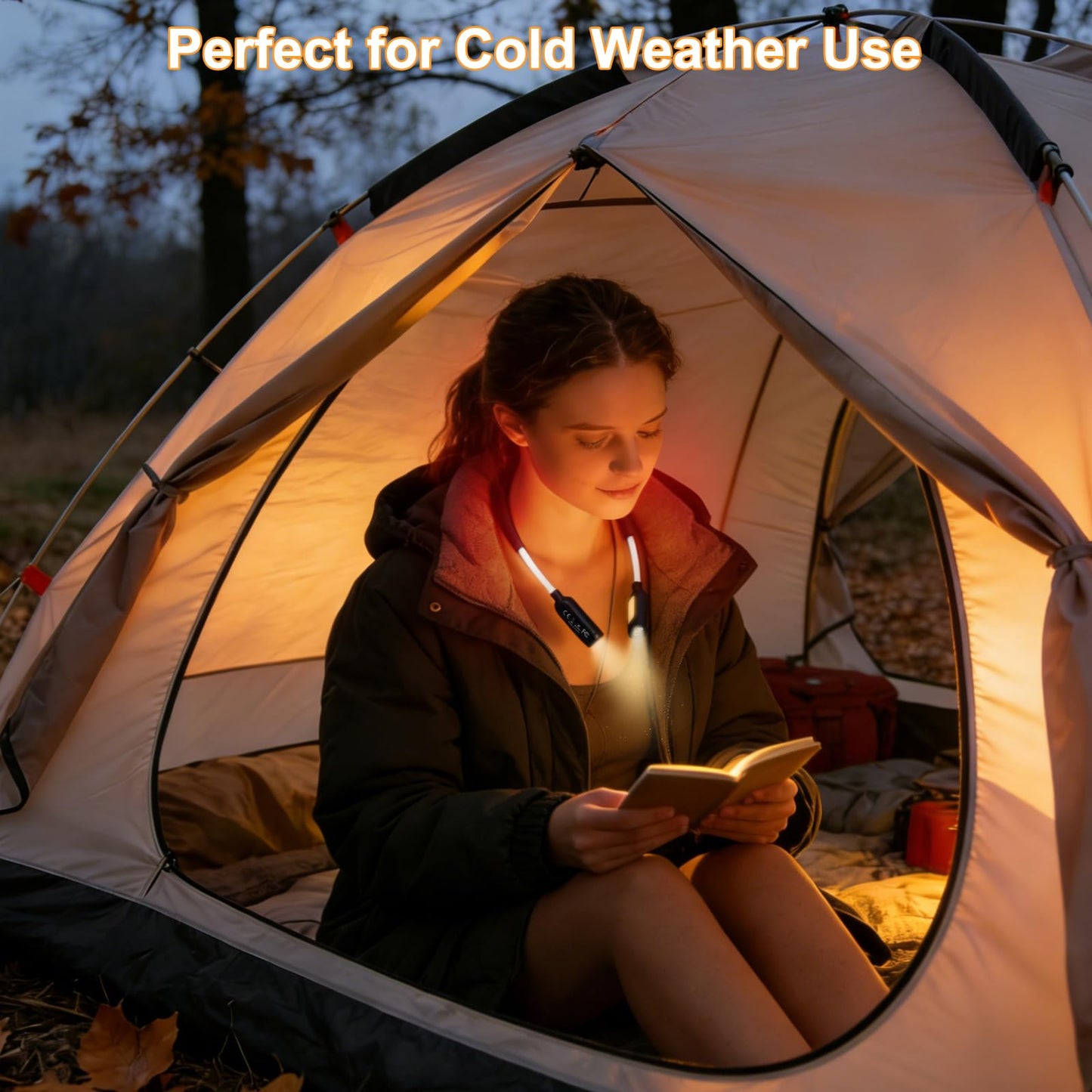 Bsdgeclogy Book Light, 3-Color & 9-Brightness Reading Light, Bendable Neck Light, 60-hr Lasting Rechargeable Lamp, Perfect Book Light for Reading in