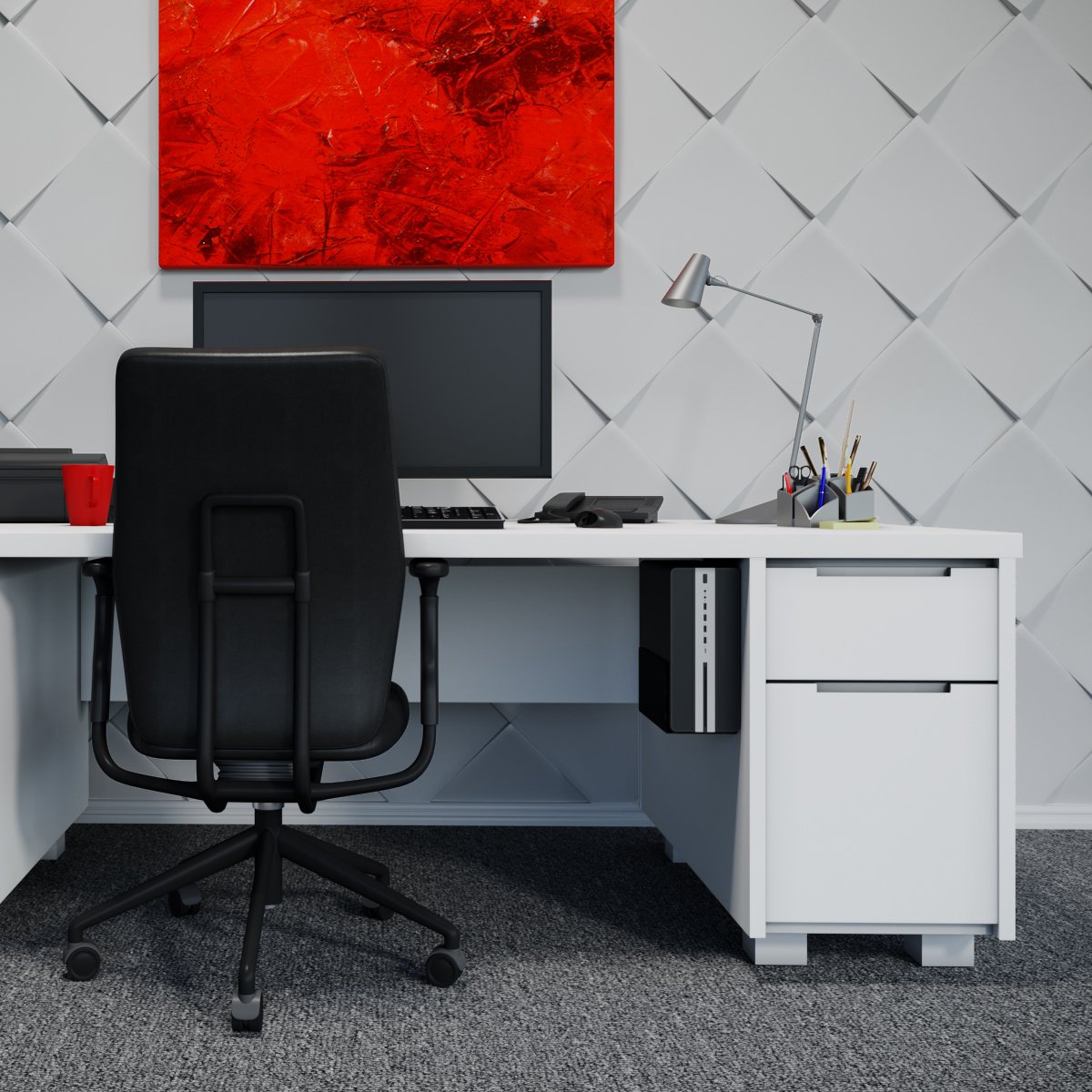 PC Wall Mount 142 | 10H x 4W x 12.5D| Wall Mount for PC | Steel Mount for PC | Oeveo | Made in America