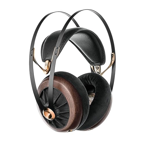 MEZE AUDIO 109 PRO | Wired Over-The-Ear Walnut Wood Audiophile Open-Back Headphones | 50mm Dynamic Drivers | Low Impedance 40 Ohms | Cables…