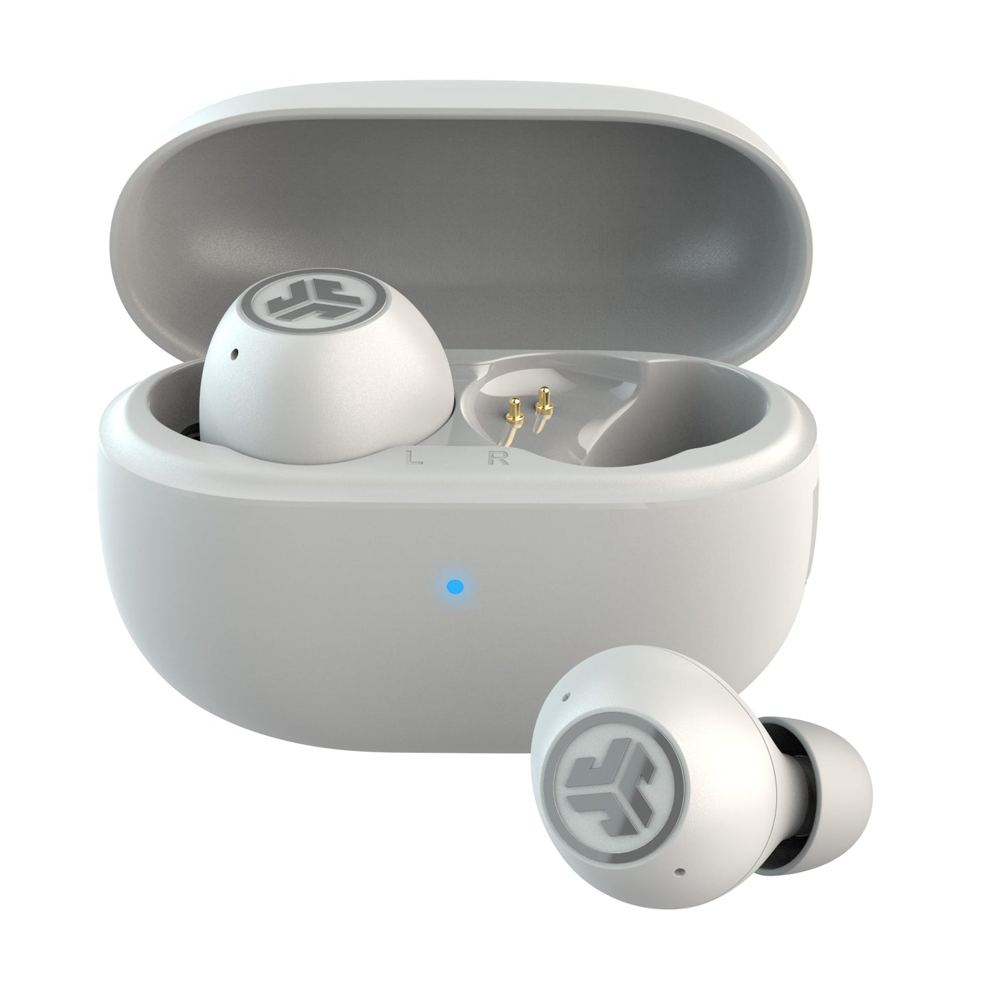 JLab Go Pop ANC, True Wireless Earbuds, Active Noise Cancelling, Bluetooth Earbuds with Charging Case, Cloud White