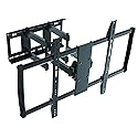 Aticulating Full Motion TV Wall Mount(05424A). Tilt 15°, Swivel 45°, Fits for 60 to 100 Inch LED LCD Plasma Monitor, VESA Up to 600x900, Cold-Rolled