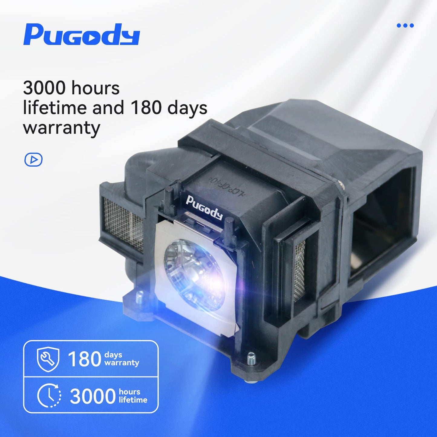 Pugody ELPLP87 V13H010L87 for Epson BrightLink 536Wi PowerLite 520 PowerLite 525W PowerLite 530 PowerLite 535W Home Cinema 2040 1040 2045 EX3240