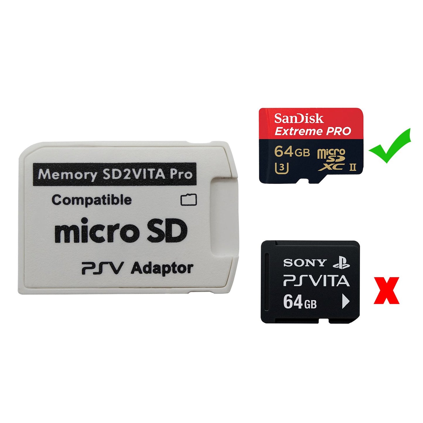 Funturbo Ultimate Version SD2Vita 5.0 Memory Card Adapter, PS Vita PSVSD Micro SD Adapter PSV 1000/2000 PSTV FW 3.60 HENkaku Enso System