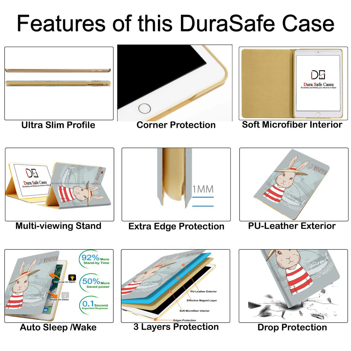 DuraSafe Cases for iPad 2016 Pro 9.7 inch Printed Case A1673 MLMP2LL/A MM172LL/A MLMN2LL/A MLMQ2LL/A A1674 A1675