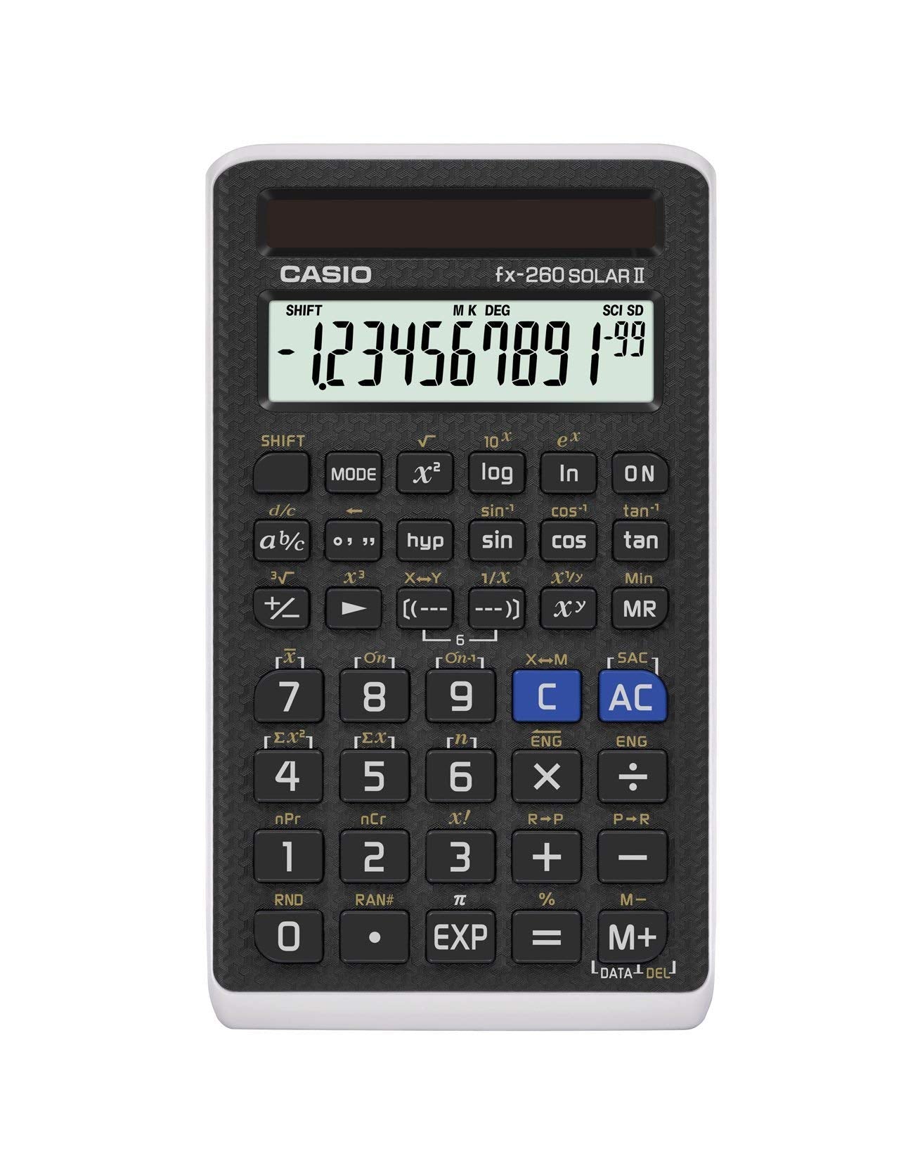 Casio Scientific Calculator Black, 3" W x 5" H, 2.25 (FX-260 SOLARII-S-IH) (Renewed)