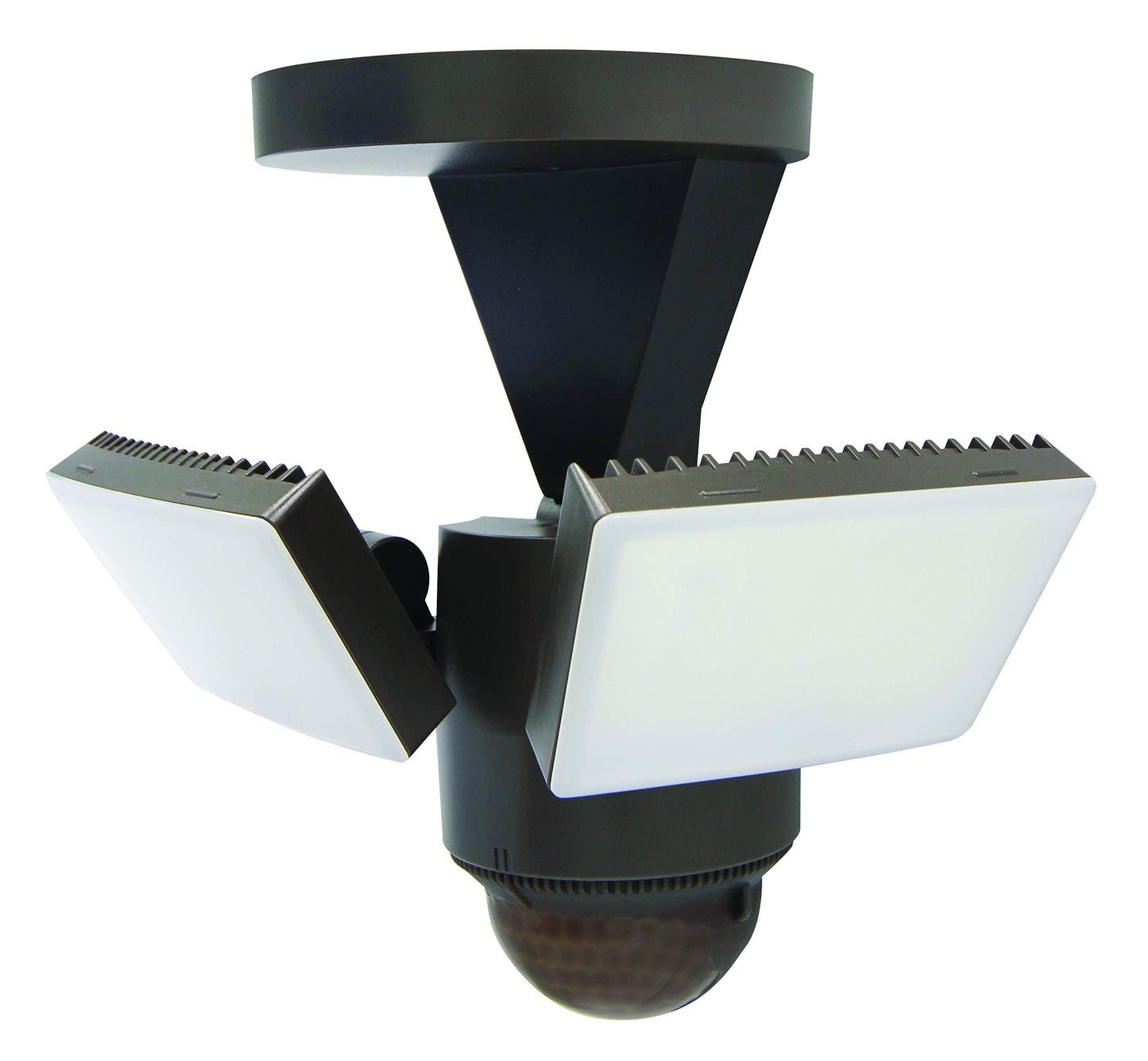 IQ America LED Outdoor Motion Sensor Security Floodlight - 1100 Lumens, 180° Detection, Weatherproof Design, Versatile Eave or Wall Mounting, Exit