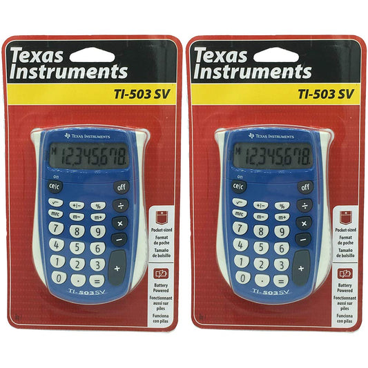 Texas Instruments : TI-503SV Handheld Calculator, Eight-Digit LCD -:- Sold as 2 Packs of - 1 - / - Total of 2 Each by Texas Instruments