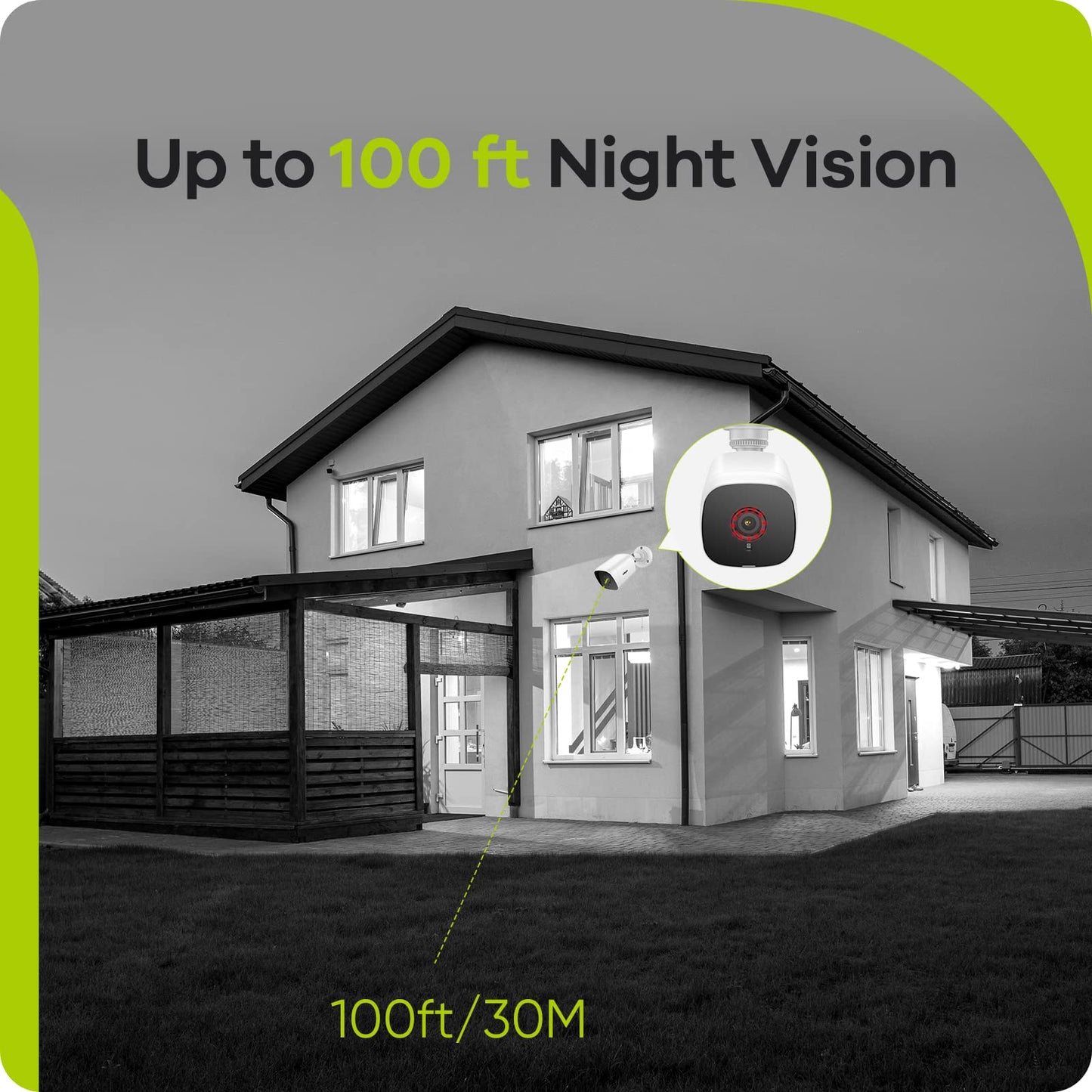 SANNCE 8CH Full 1080P Security Camera System CCTV Camera Night Vision Surveillance Cameras, IP67 Weatherproof, QR Code Scan and Remote Access