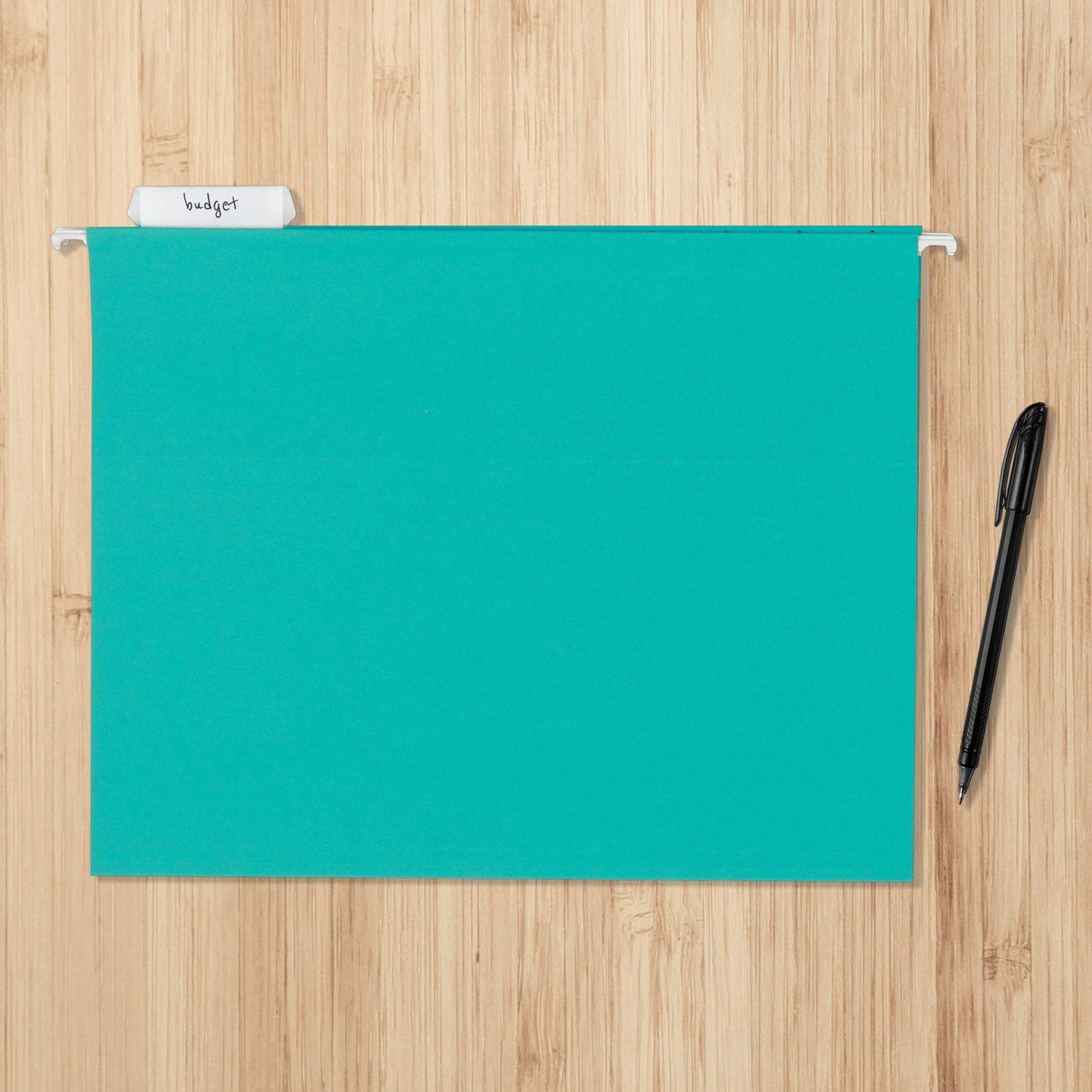 Amazon Basics Hanging File Folders, Letter Size, Bright Green, 25-Pack